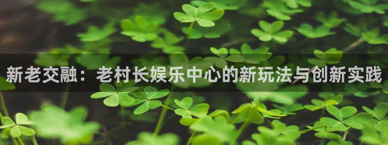 大满贯：新老交融：老村长娱乐中心的新玩法与创新实践